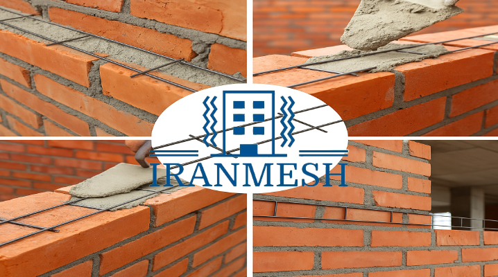 میلگرد بستر در دیوار آجری